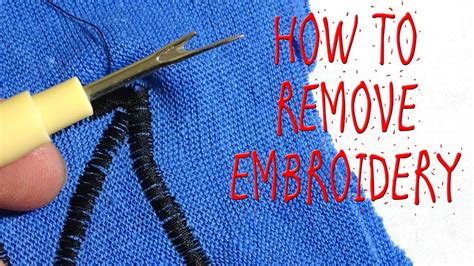 can you remove embroidery from a shirt? What methods work best?